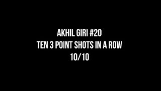 Akhil Giri of Moorestown High School Hits Ten 3 Pointers in a Row [upl. by Tesler]