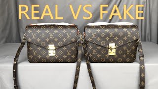 Comparison Real vs Fake LV Pochette Metis M44875 [upl. by Ennirac]