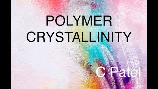 POLYMER CRYSTALLINITY with solved Gate problem [upl. by Esinev706]