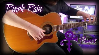 PURPLE RAIN ACOUSTIC FINGERSTYLE GUITAR COVER  PRINCE  2020 [upl. by Ahsen225]