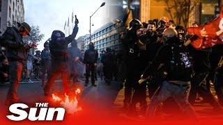 Trump supporters clash with Antifa protesters during Million MAGA March in DC [upl. by Ettenot706]