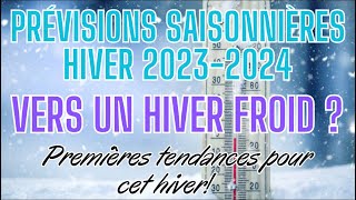 Prévisions Saisonnières Hiver 20232024  VERS UN HIVER FROID   Le 23072023 [upl. by Goldie397]