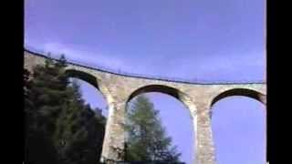 RhB Centennial Year  Afternoon at the Landwasser Viaduct 19890916 [upl. by Airlie]