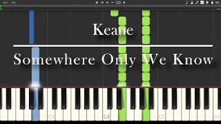 Somewhere Only We Know  Keane  Easy Piano Cover  Sheet Music [upl. by Emiline]