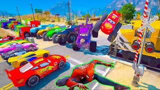 GTAV Spider Man 2 Inside Out 2 Avatar The Last Airbender The Fall Guy Cars Crazy McQueen Friends [upl. by Croner994]