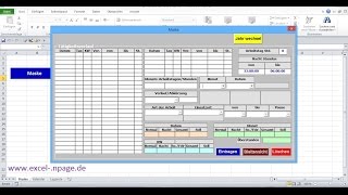 40Zeiterfassungsprogramm in Excel selber erstellen Befehlsschaltfläche „Blattansicht“ aktivieren [upl. by Aihn]