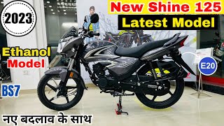 2023 New Honda Shine 125 BS7 E20😍Detailed Review  New Price  Changes  Mileage  Features  Update [upl. by Turino]