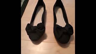 Feversole Womens Round Toe Cute Bow Trim Ballet Flats Review The Cutest Black Flats [upl. by Yanrahs]