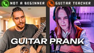 Professional GUITARIST DOESNT Pretends to be a BEGINNER to Guitar Lessons PRANK 5 [upl. by Anilorac]