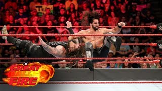 Seth Rollins has Bray Wyatt on his heels with a rapid attack WWE Great Balls of Fire 2017 [upl. by Cown]