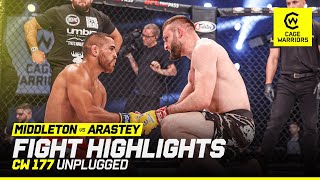 INCREDIBLE Cage Warriors Debut 😱 Joe Middleton vs Joan Arastey  CW 177 Fight Highlights [upl. by Aninad]