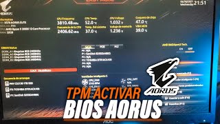 Como Activar TPM 20 en Placa Base Gigabyte Aorus [upl. by Alleynad]