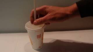 Fast Food Cup Trick  Uses Drink Container  Static Electricity Trick  Simple Science Experiment [upl. by Alison]