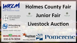 2022 Holmes County Fair  Junior Fair Livestock Auction  DAY 2 [upl. by Dirgis]