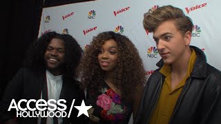 Davon Fleming ShiAnn Jones and Noah Mac Talk About Team Jennifer On The Voice Access Hollywood [upl. by Lorac]