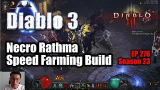 Diablo 3 Necro Rathma Speed Farming Build  A Guide Season 23 [upl. by Ahsitil]