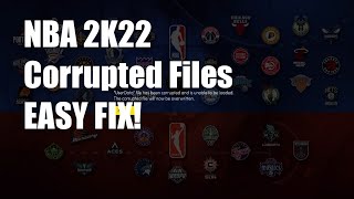 Another NBA 2K22 Corrupted Files Fix [upl. by Llimaj]