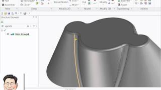 Remove draft geometry from imported data in Creo ElementsDirect [upl. by Ettevy296]