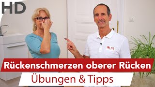 Rückenschmerzen im oberen Rücken Übungen  Rückenübungen bei Schmerzen im oberen Rücken [upl. by Azeret37]