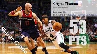 Isaiah Thomas Full Highlights 2017 Game 2 vs Wizards  Historic 53 Pts [upl. by Eitsym]