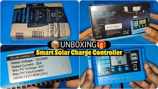 Unboxing Video 2024  amiciSmart Solar Charge Controller 30A 12V24V LCD Display and 3A 2 USB Ports [upl. by Zavras]