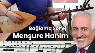 Bağlama Solfej  Menşure Hanim Solfej Saz Notalari [upl. by Town]