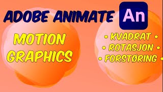 MotionGraphics med kun ett kvadrat Adobe Animate [upl. by Atinev]