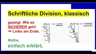 Mathematik lernen IST einfach schriftliches Dividieren SchwänzchenRechnen [upl. by Llednew785]