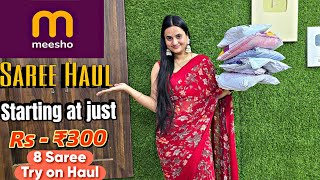 Meesho Saree Haul 🙆‍♀️💕 Honest Review  snappygirls trending meesho [upl. by Amand]