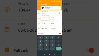 How to add Fuel entry in fuelio app [upl. by Ajtak]