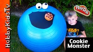 GIANT Cookie Monster PlayDoh Surprise EGG [upl. by Kelda]