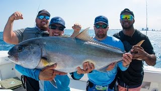 Amberjack Fishing Challenge  World Record Powerlifters vs NFL Linebacker  4K [upl. by Elsa397]