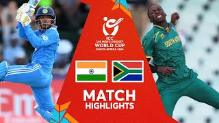 India v South Africa  Semifinal Match Highlights  U19 CWC 2024 [upl. by Labors]