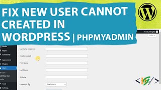 How to Fix New User Account Cannot Created in WordPress  Cant Add Users [upl. by Naillimixam]