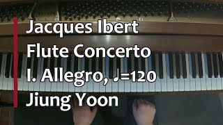 Piano Part Ibert Flute Concerto I Allegro ♩120 [upl. by Aimahc]