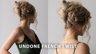 EASY FRENCH TWIST UPDO 💕 Perfect for Long Hair Weddings Bridal Prom [upl. by Effy]