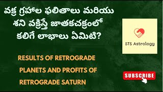 Results and Why Planets Retrograde and Profits of Retrograde Saturnవక్ర గ్రహాల ఫలితాలు [upl. by Zaragoza]