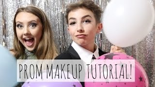 PROM MAKEUP TUTORIAL FT LOOKINGFORLEWYS  JASMINE CLOUGH [upl. by Noroj]