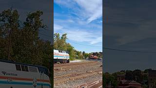 Amtrak’s Montreal Bound Adirondack 69 On Hudson Curve P32ACDM 716 Has A Distinctive Horn [upl. by Gnik93]