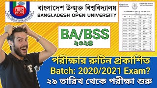 BOU BA BSS Exam 2024উন্মুক্ত ডিগ্ৰি পরীক্ষার রুটিন 2020 ব্যাচ এর জন্য [upl. by Nevaed161]