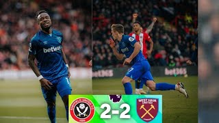 Sheffield vs West Ham 22 epl highlights 2024  Cornet goal  Ward Prowse goal [upl. by Neerehs]