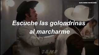 Vicente Fernández  Escuché Las Golondrinas Letra  Lyrics [upl. by Ahasuerus]