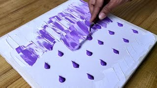 Easy Acrylic Painting Technique  PURPLE Forest Painting  Step By Step For Beginners 🤩🤩 [upl. by Pall]