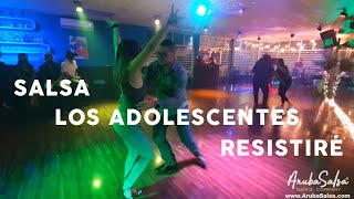 Resistiré  Los Adolescentes  Salsa dance by Reggie and Mikayla [upl. by Raama576]