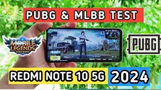 PUBG MLBB LANJAY ‼️GAMING TEST REDMI NOTE 10 5G 2024 [upl. by Nhoj]