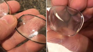 removing “Big” SCRATCHES from eyeglasses coating removal [upl. by Silvanus]