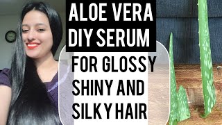 Aloe Vera hair serum DIY to Get Silky Shiny and Soft hair in 1 wash demo  Self Care Secrets [upl. by Aiz]