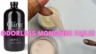 OPI CLARITE ODORLESS MONOMER SYSTEM REVIEW  NAILTOBER DAYS 2126 [upl. by Naiditch]