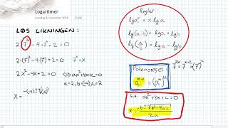 2grads eksponensiallikning Logaritmer del 3 [upl. by Ande]