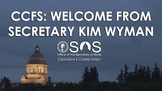 CCFS Welcome from Secretary of State Kim Wyman [upl. by Candida883]